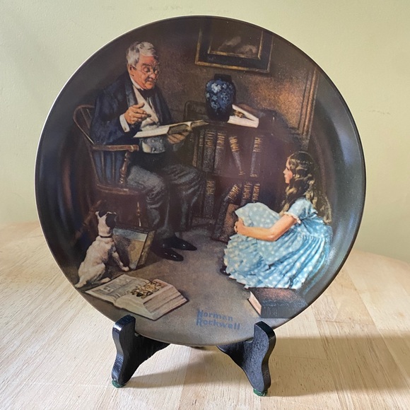 Knowles Norman Rockwell The Storyteller collector plate - Picture 1 of 9